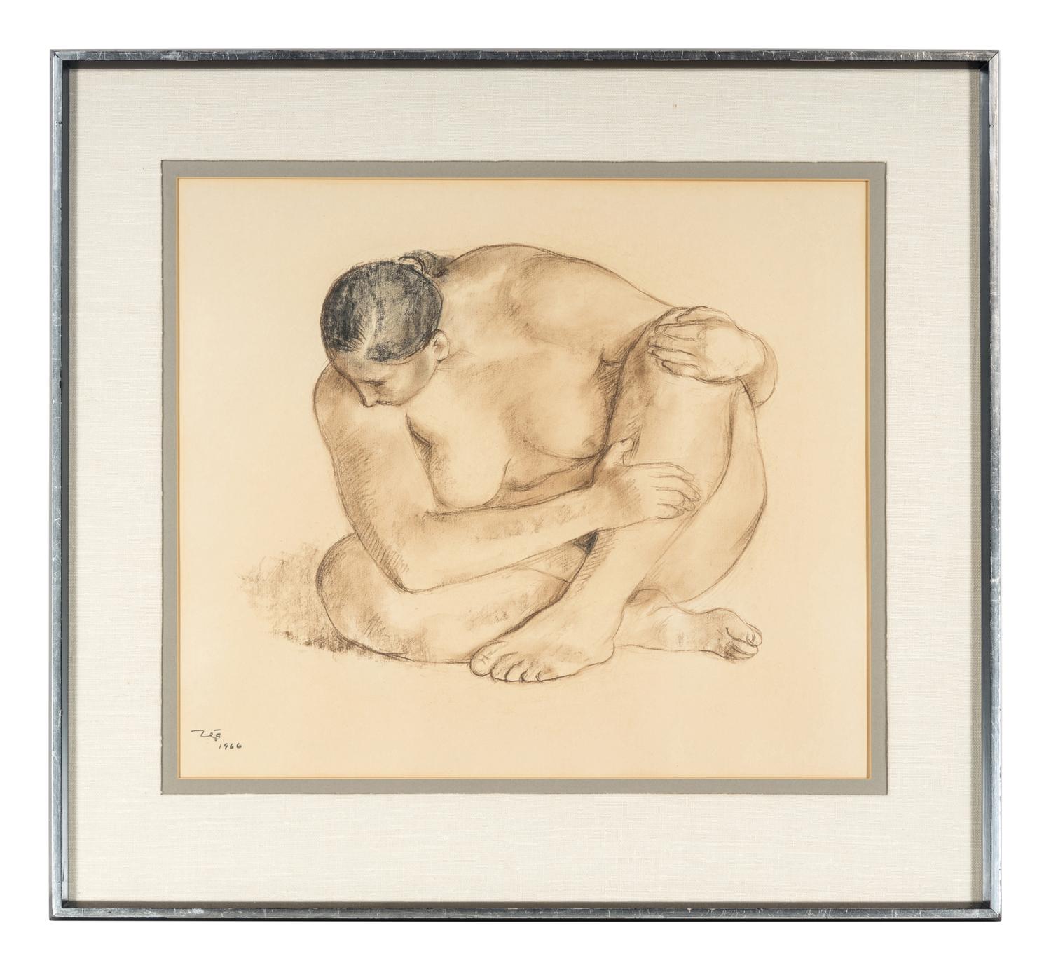 Sitting Nude (Head Down) , 1966