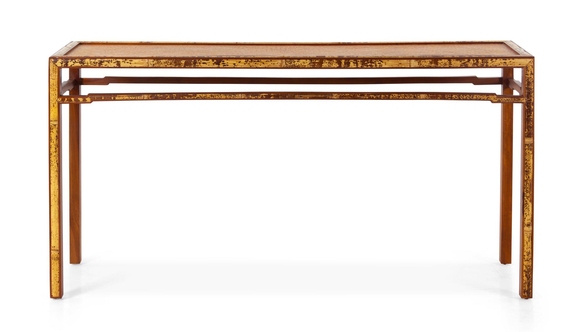 A Contemporary Bamboo Console Table