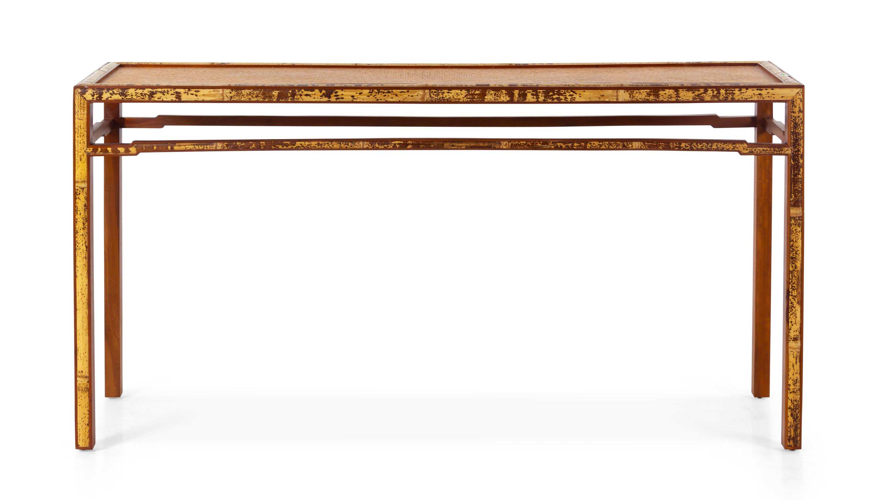 A Contemporary Bamboo Console Table