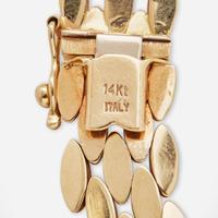 A 14K Yellow Gold Panther-Link Necklace