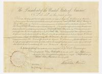 [Presidential] Pierce, Franklin: Partially-Printed Document, signed