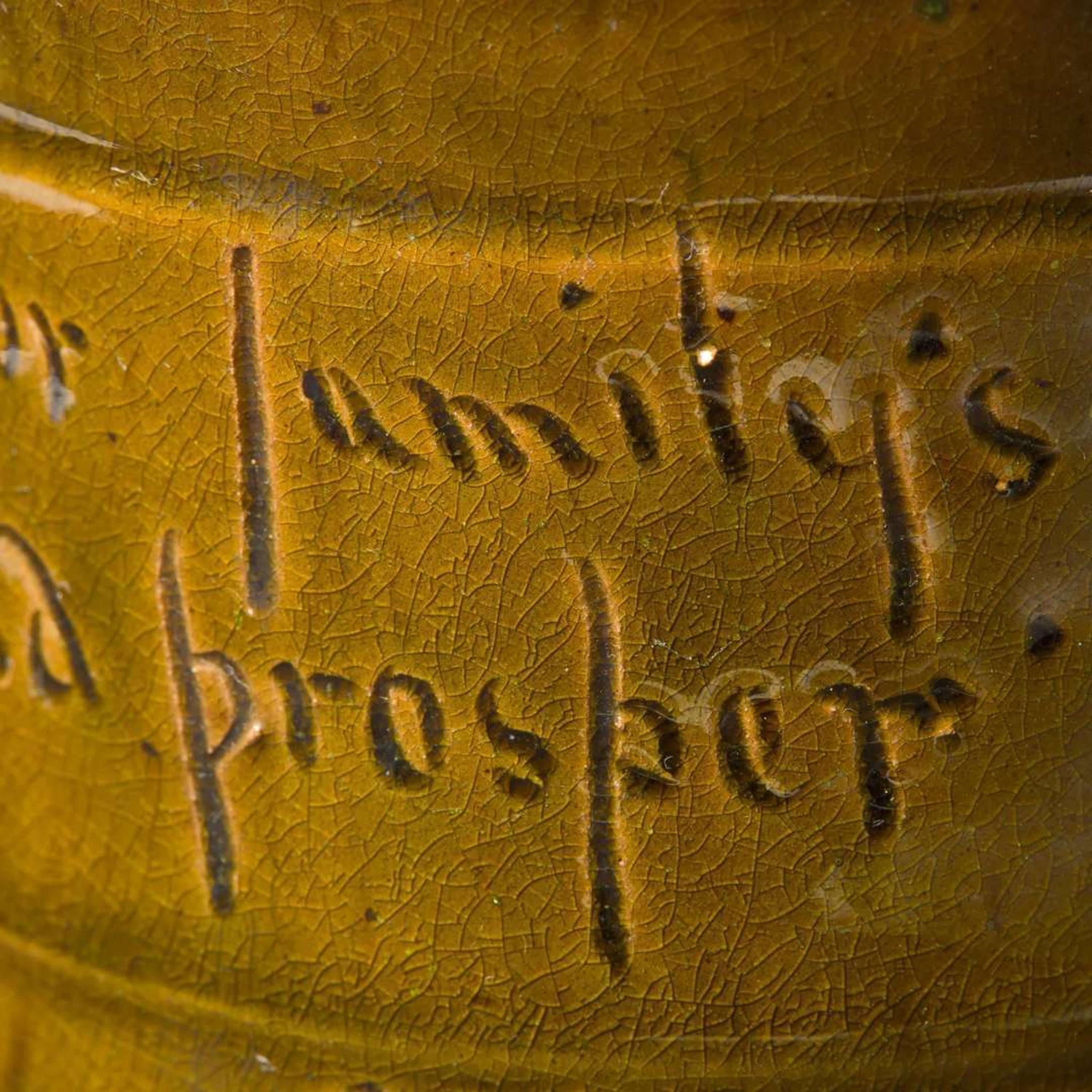 George Ohr (American, 1857-1918) "Jefferson" Mug in Olive Glaze with Matte Gunmetal Interior, Biloxi, Mississippi, USA, 1896