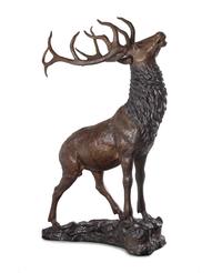 A Life Size Bronze Elk