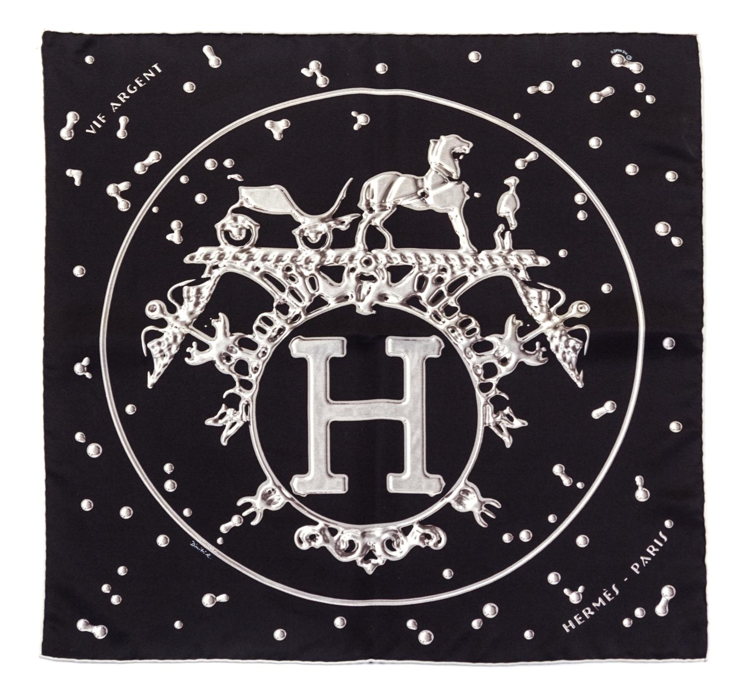 A Group of Hermes Silk Pocket Squares, 16" x 16".