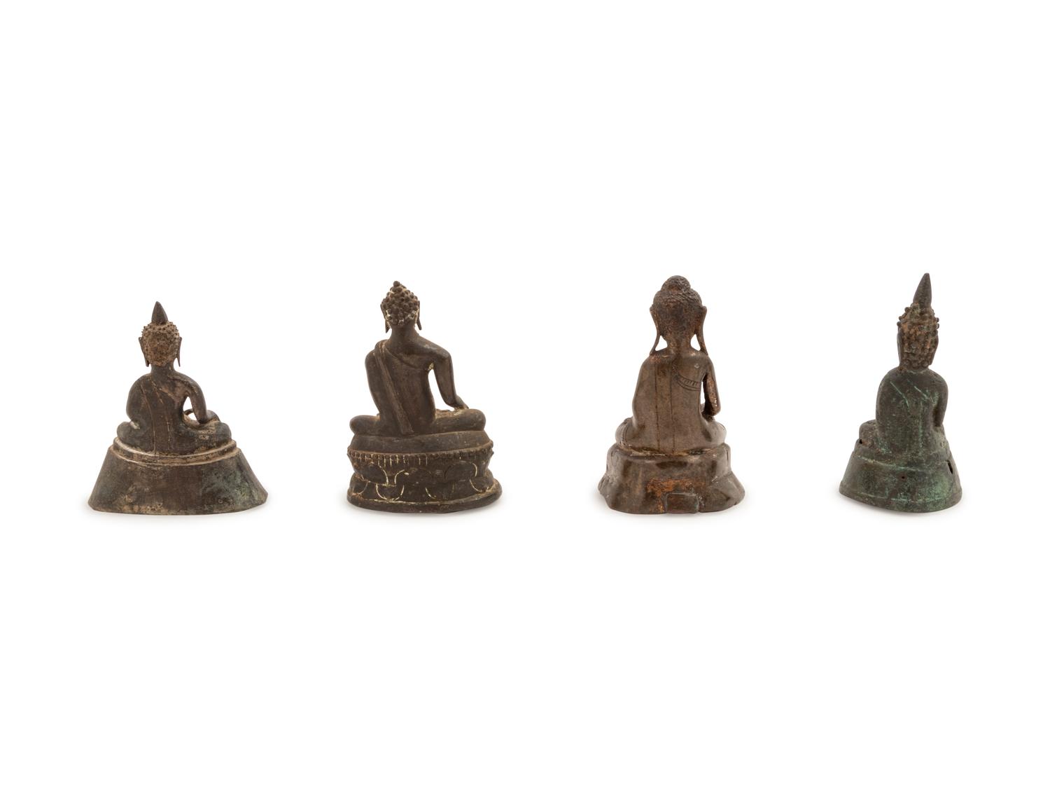 Four Thai Bronze Figures of Buddha