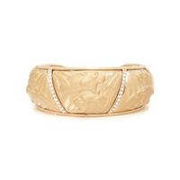CARRERA Y CARRERA, YELLOW GOLD AND DIAMOND 'MOSAICO' PANTHER CUFF BRACELET