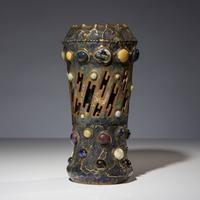 Amphora Gres Bijou Lightning Bolt vase Austria, c. 1902