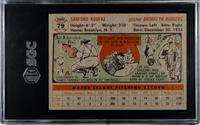 A 1956 Topps Sandy Koufax Gray Back Baseball Card No. 79 (SGC 6.5 EX/NM+)