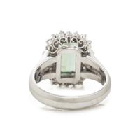 ZOISITE AND DIAMOND RING