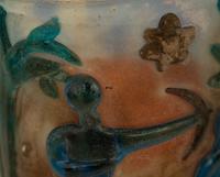 A Pair of Venetian Scavo Glass Wall Sconces with Bronze Mounts