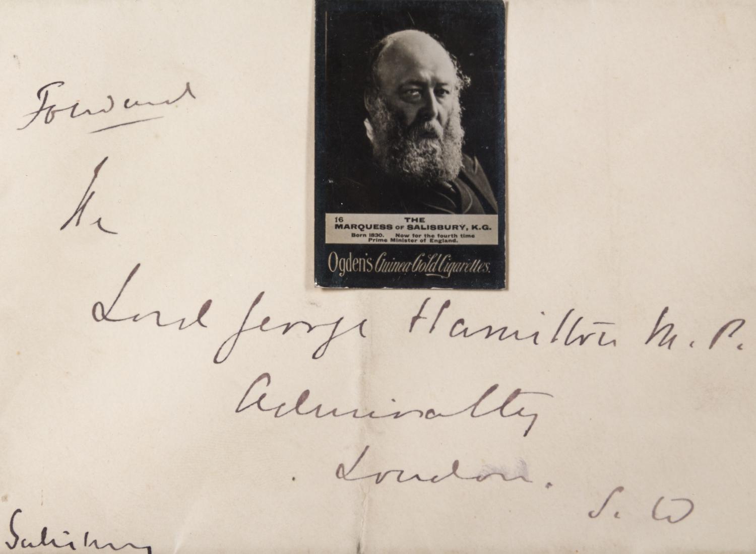 (BRITISH POLITICIANS) A collection of 10 clipped signature and inscriptions of British politicians mounted to board.