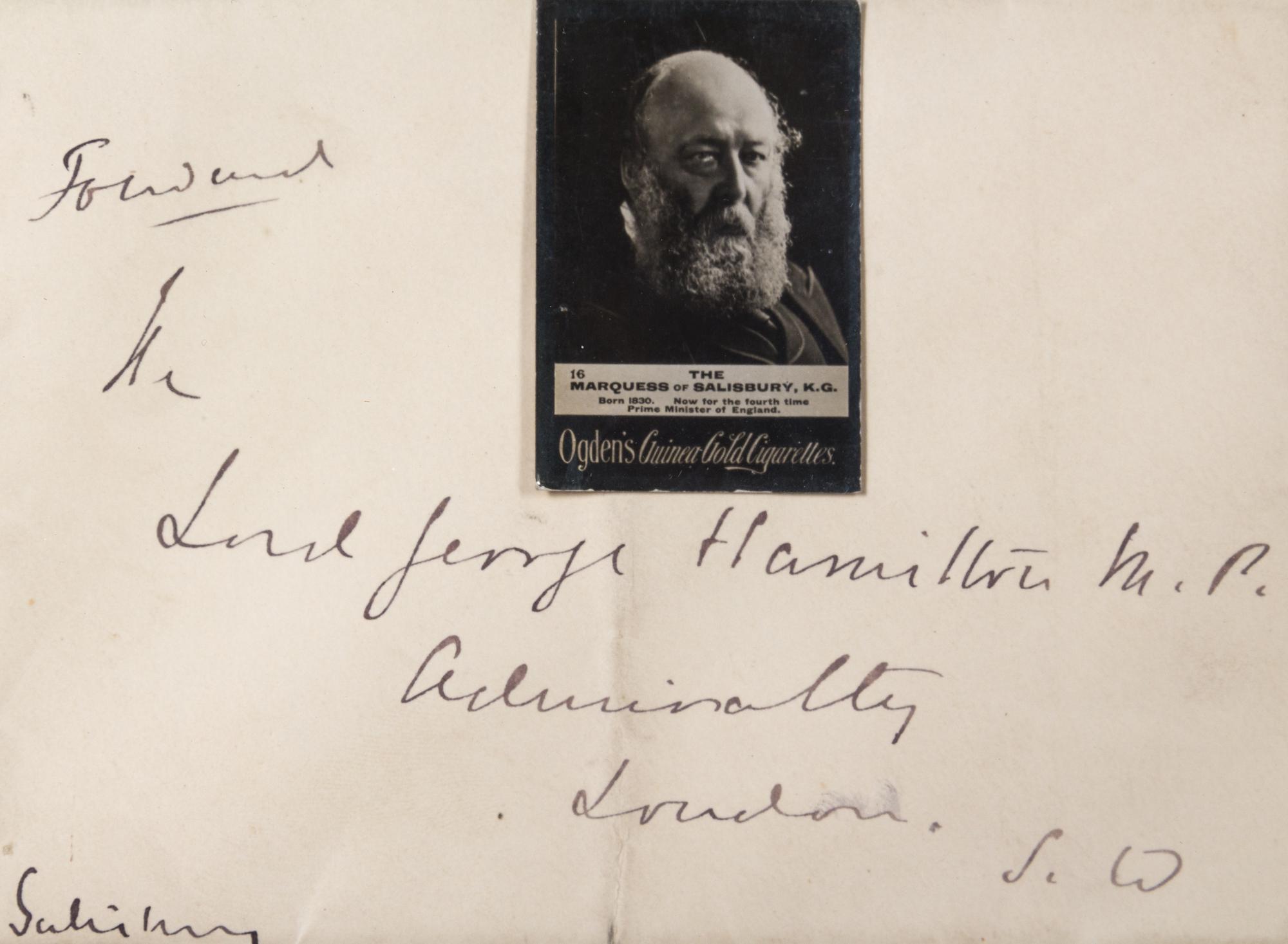 (BRITISH POLITICIANS) A collection of 10 clipped signature and inscriptions of British politicians mounted to board.