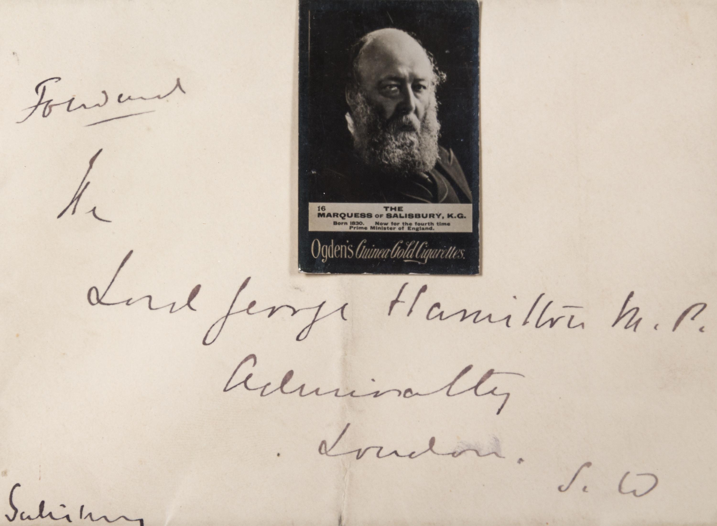 (BRITISH POLITICIANS) A collection of 10 clipped signature and inscriptions of British politicians mounted to board.