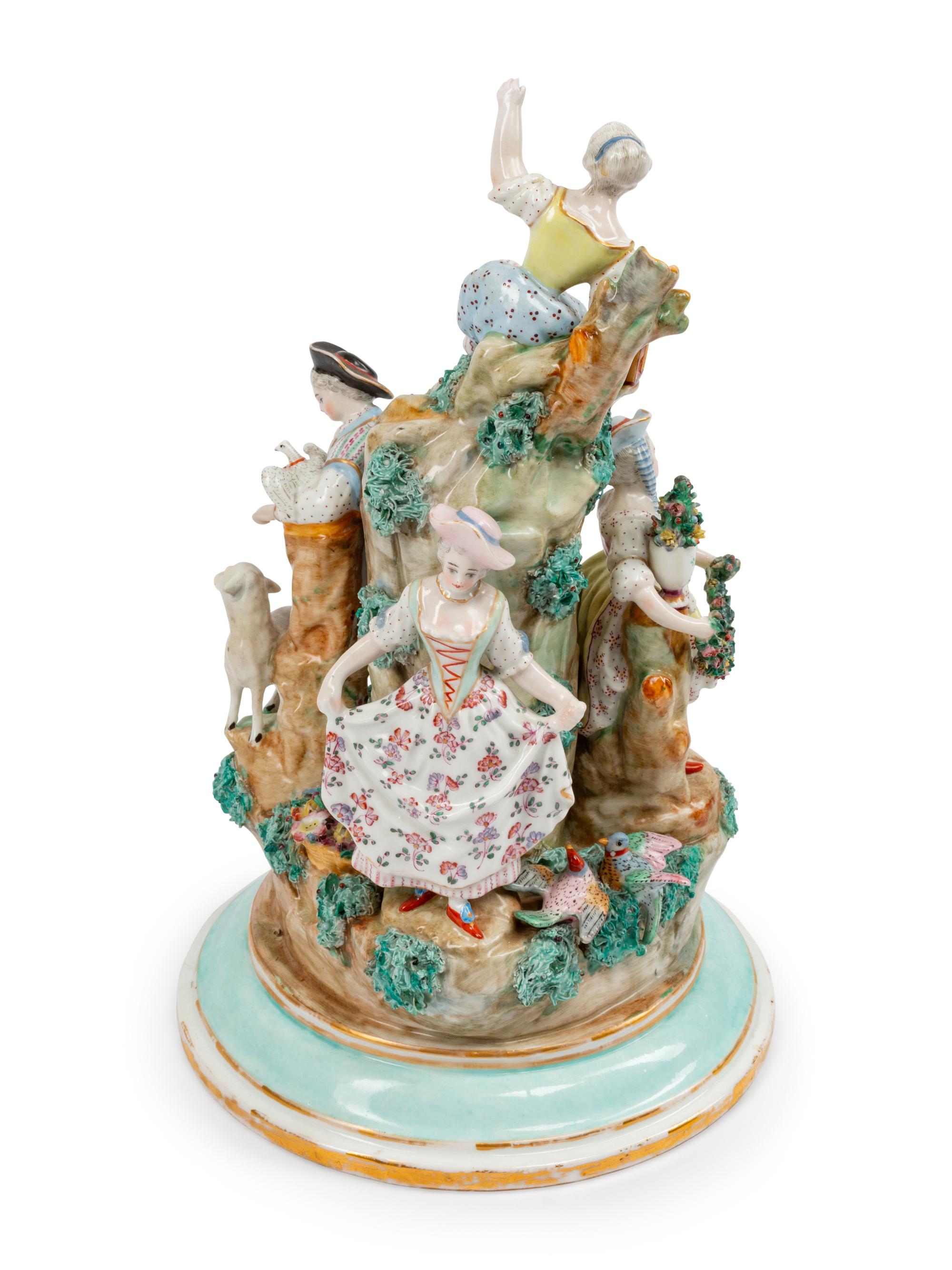 A Continental Porcelain Figural Group