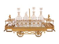 A French Gilt Bronze Liquor Trolley