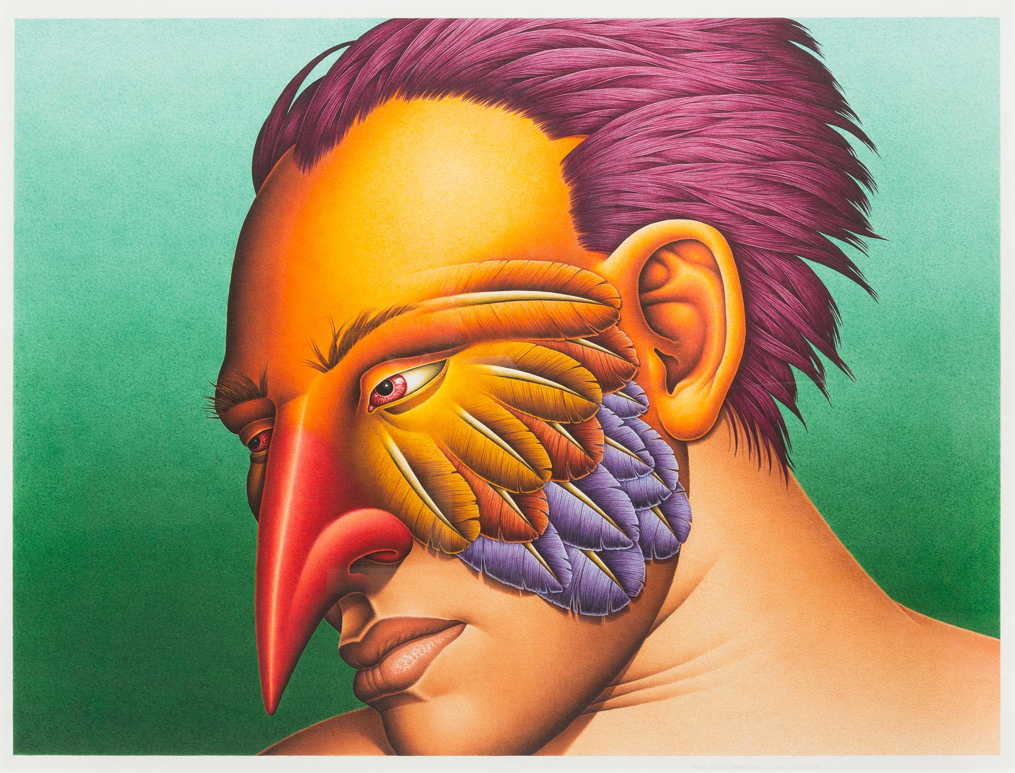 Robert Lostutter, (American, b. 1939), Indian Forest Kingfisher, 1992