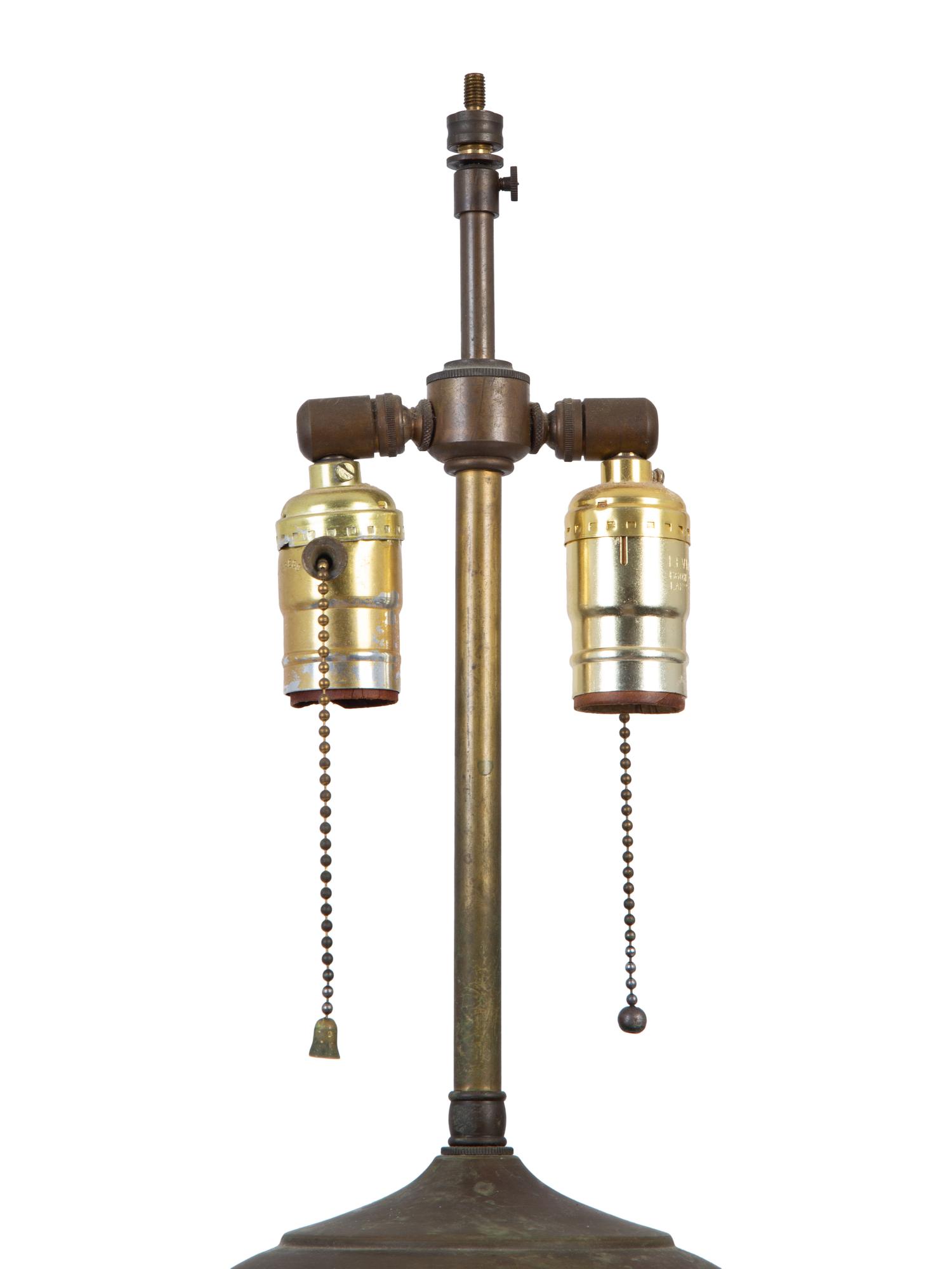 A Bristol Blue Glass Vase now Mounted as a Lamp — 19TH/20TH CENTURY