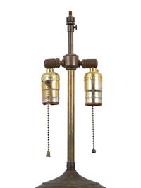 A Bristol Blue Glass Vase now Mounted as a Lamp — 19TH/20TH CENTURY