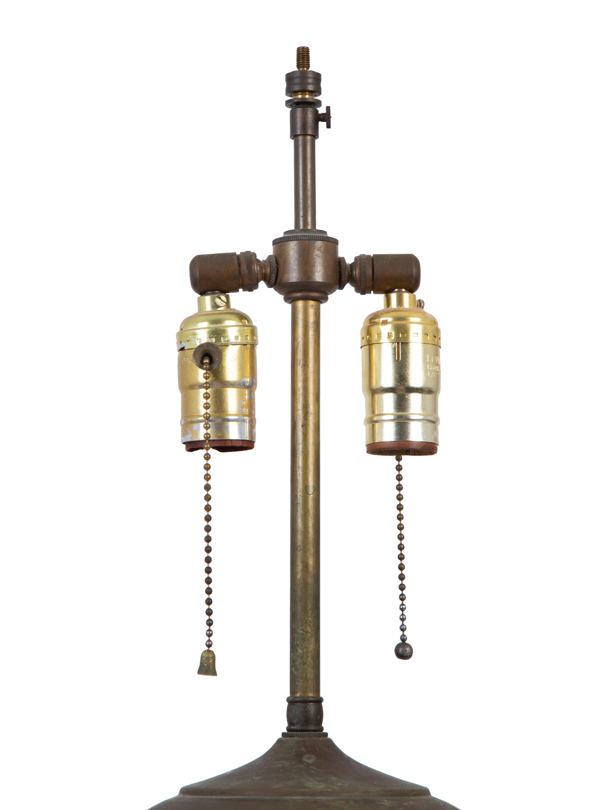 A Bristol Blue Glass Vase now Mounted as a Lamp — 19TH/20TH CENTURY