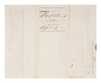 [CIVIL WAR]. Confederate ordnance document ordering "fluid grenades." New Orleans, LA, 2 April 1862.