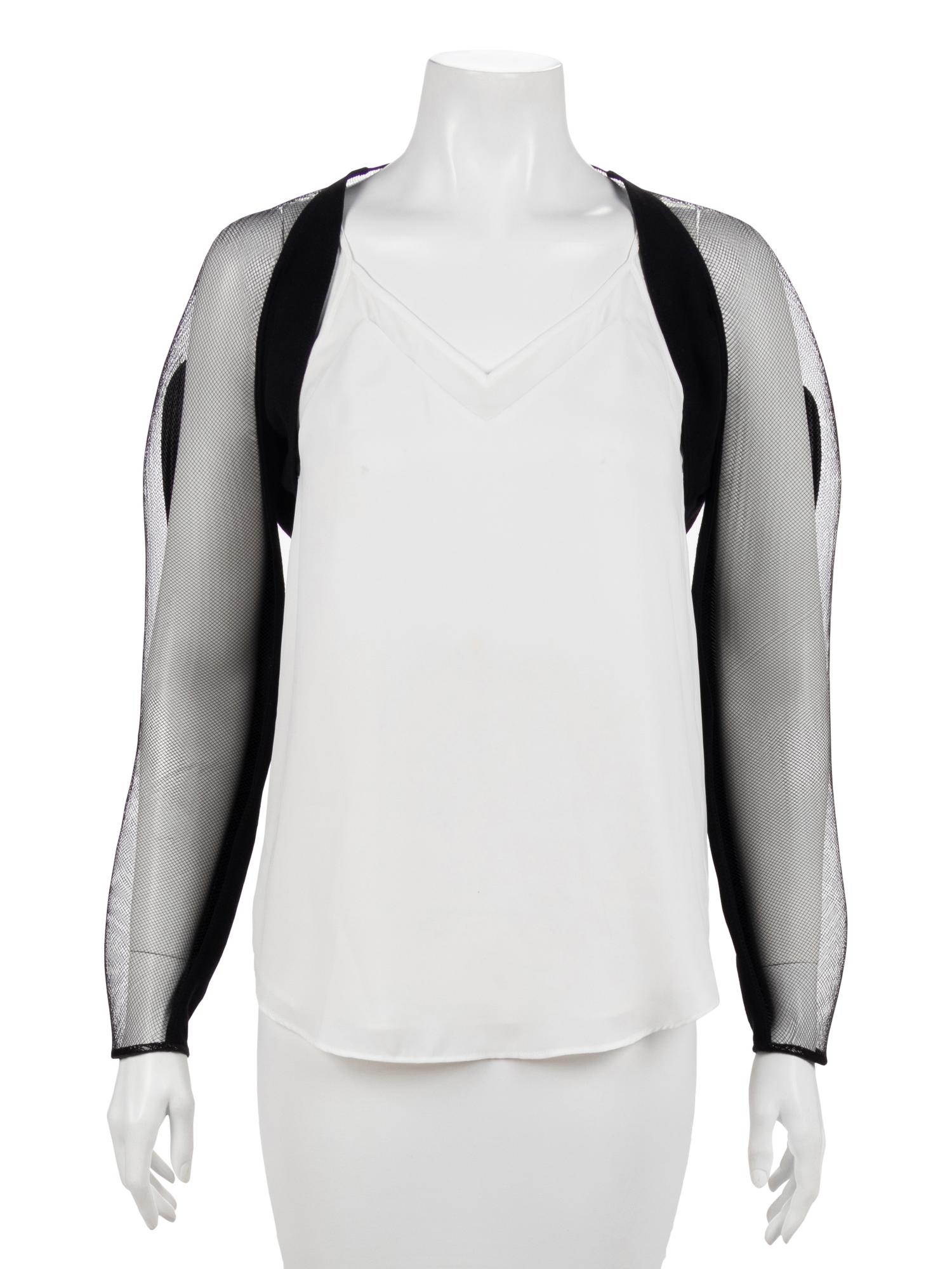 Geoffrey Beene Black Wool and Horsehair Bolero, Spring 1995