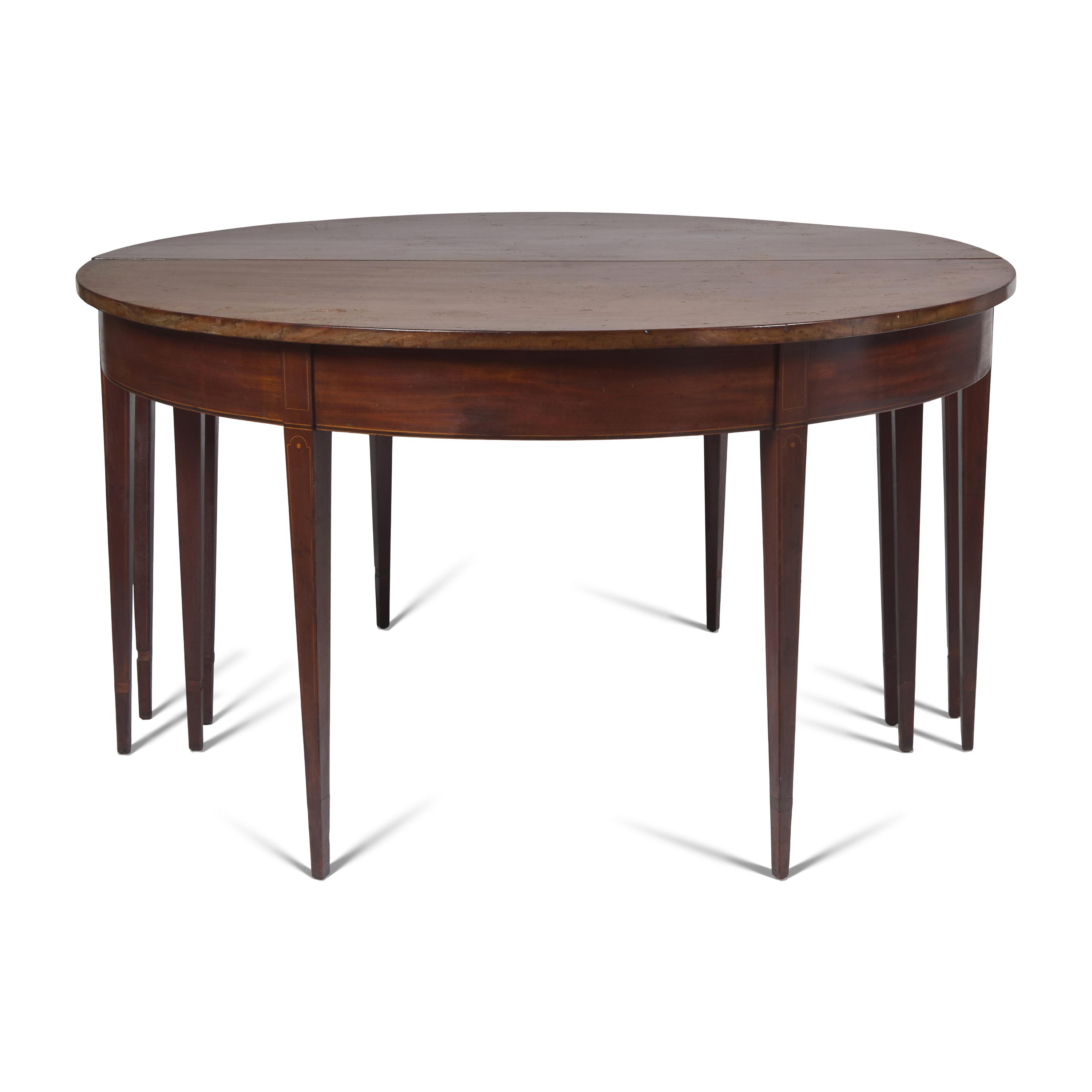 A Federal Inlaid Mahogany Dining Table