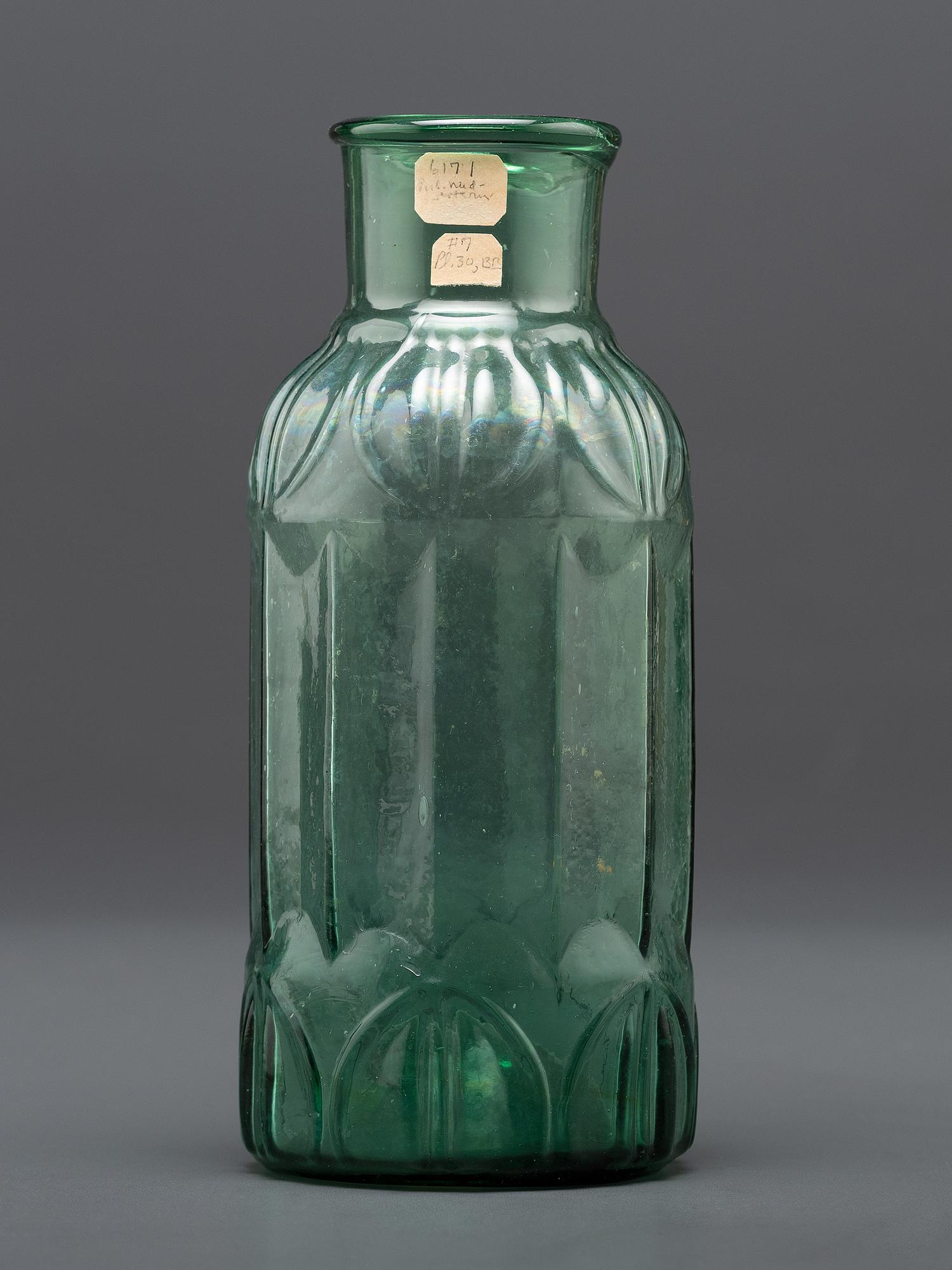 An Early Midwestern Glass Bottle in Green