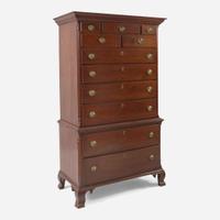 A Chippendale carved walnut chest-on-chest Philadelphia, PA, circa 1770