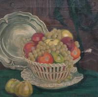 Lucie Bourgogne, (20th century), Still Life with Fruit