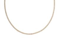 YELLOW GOLD AND DIAMOND LINE NECKLACE
