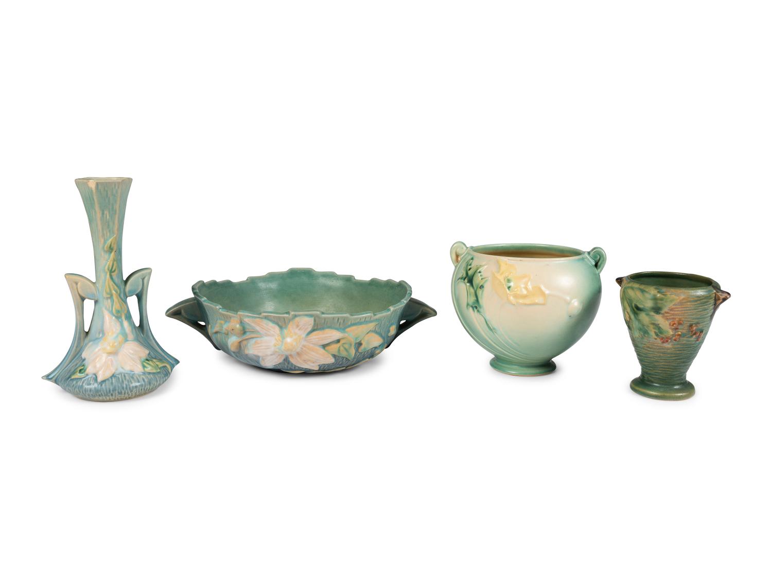 Sixteen Pieces of Roseville Pottery