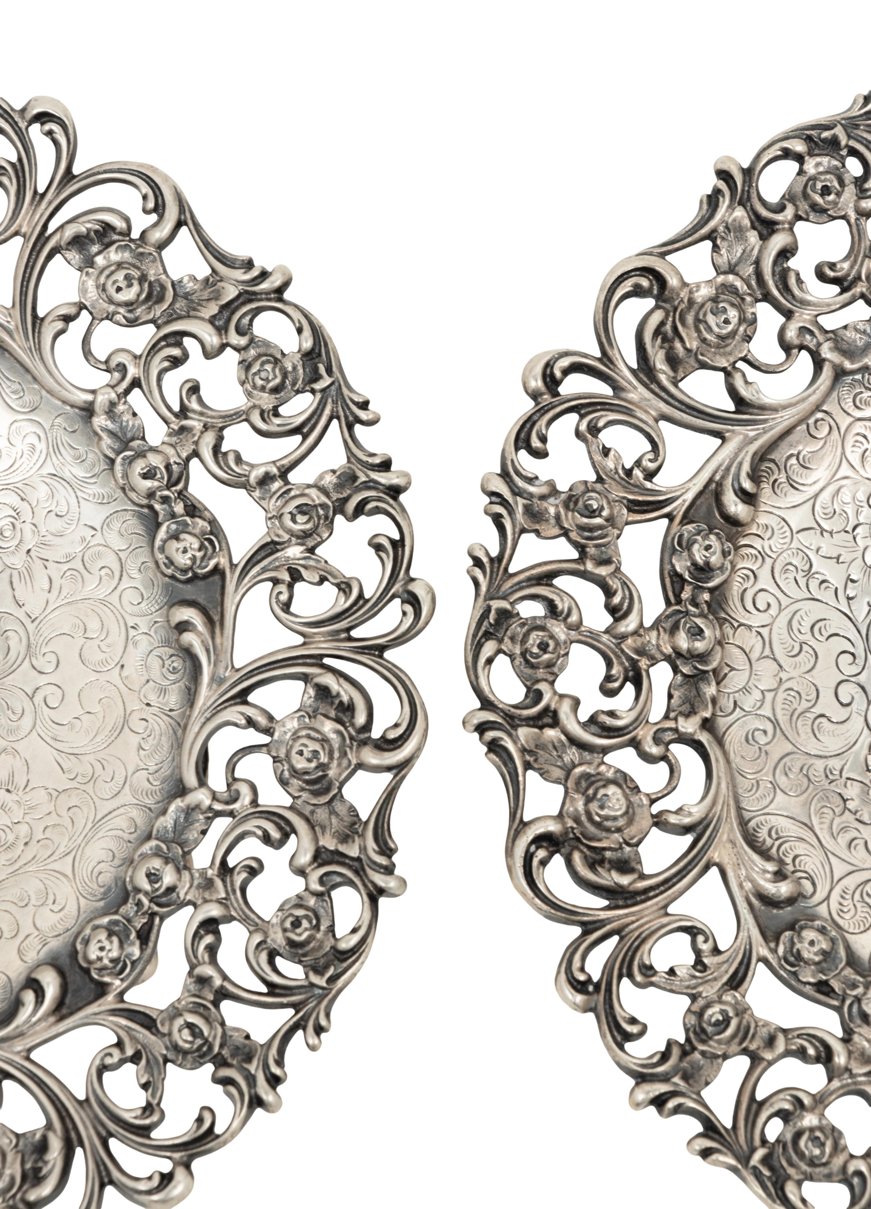 A Pair of American Silver Tazze