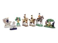 Seven Staffordshire Figural Groups