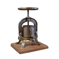 An Iron Food Press 11.5" W x 9.5" D x 16.5" H — France, 19th Century