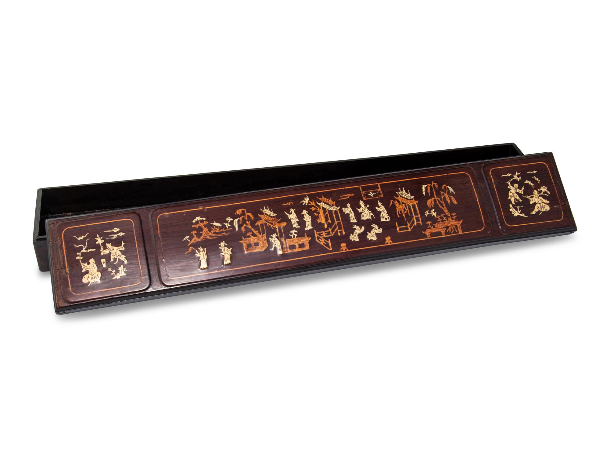 Two Chinese Lacquered Stationary Chests