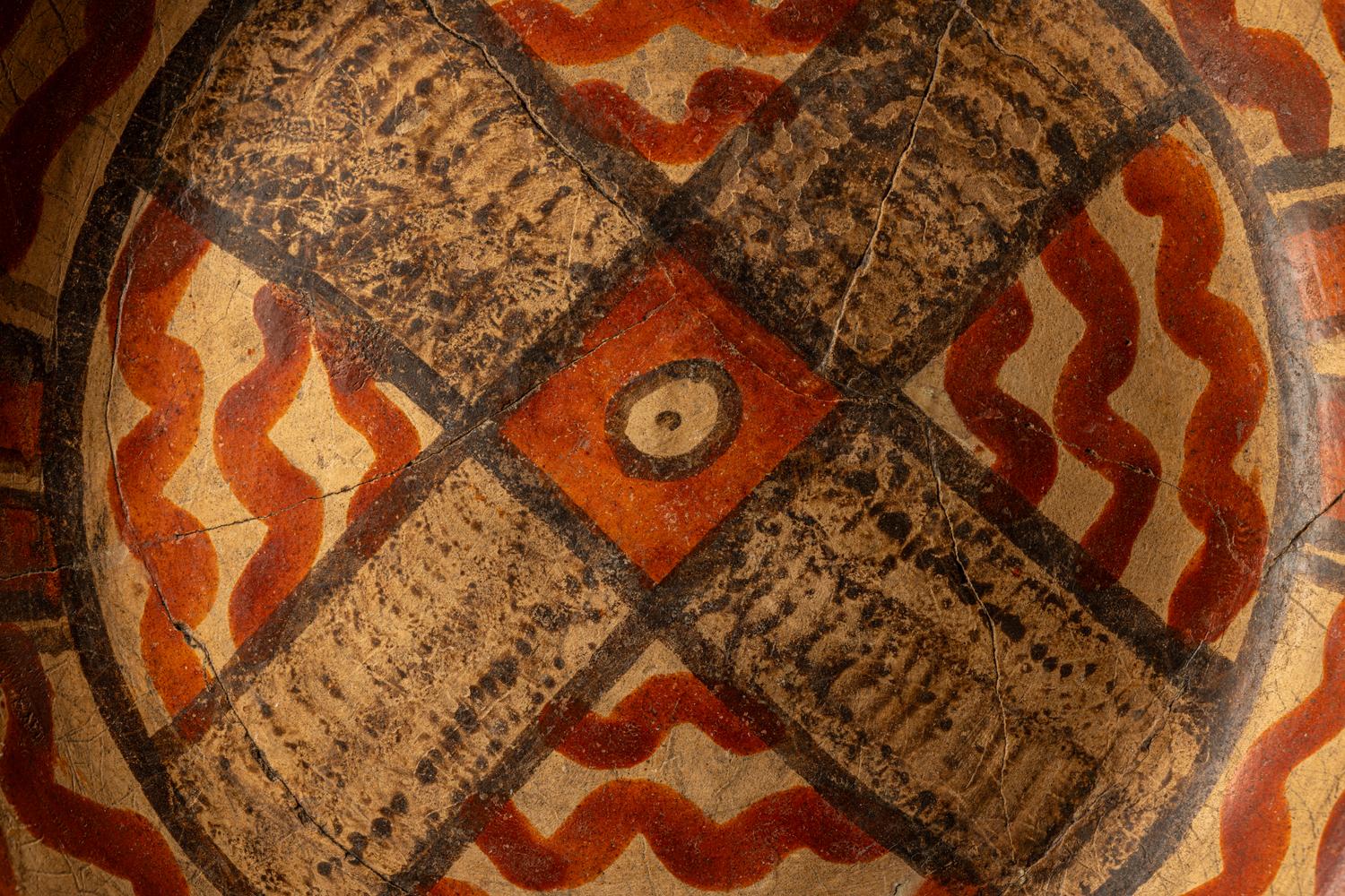 Two Maya Polychrome and Incised Vessels