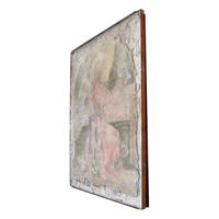 A Painted Fresco with the Angel Gabriel 44" W x 4" D x 64" H — Italy, Circa 1820