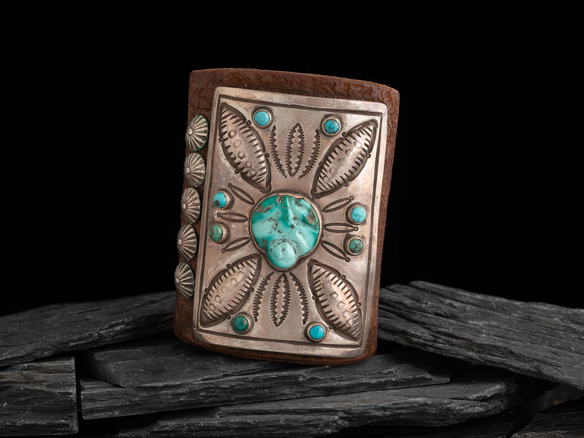 Ingot and Carved Turquoise Ketoh