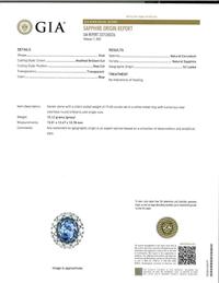 A sapphire, diamond, and white gold ring