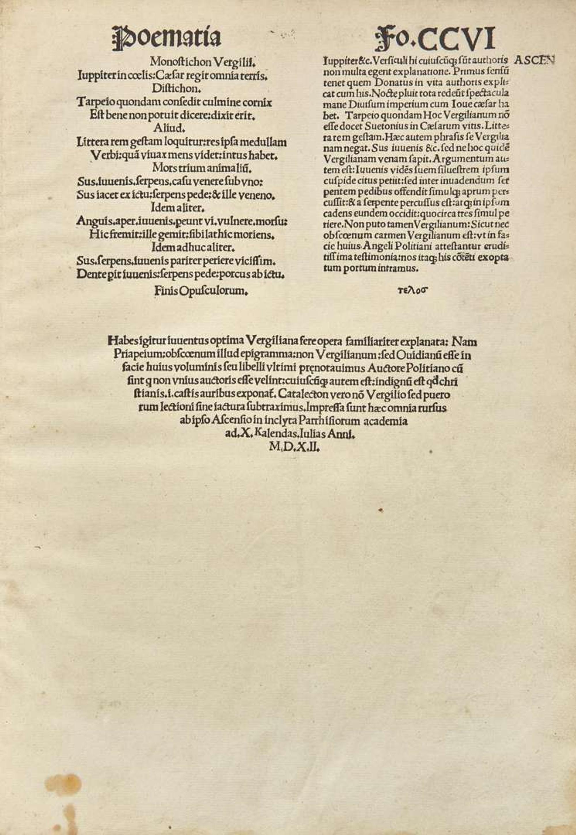 [Literature] Virgil: Opera Vergiliana...