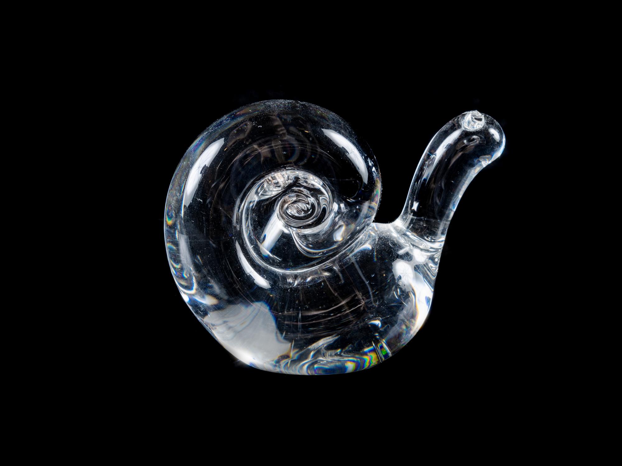 A Steuben Glass Snail Figure