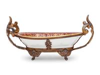 A Haviland Gilt Metal Mounted Porcelain Coupe