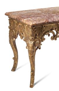 A Régence Giltwood and Marble-Top Console Table