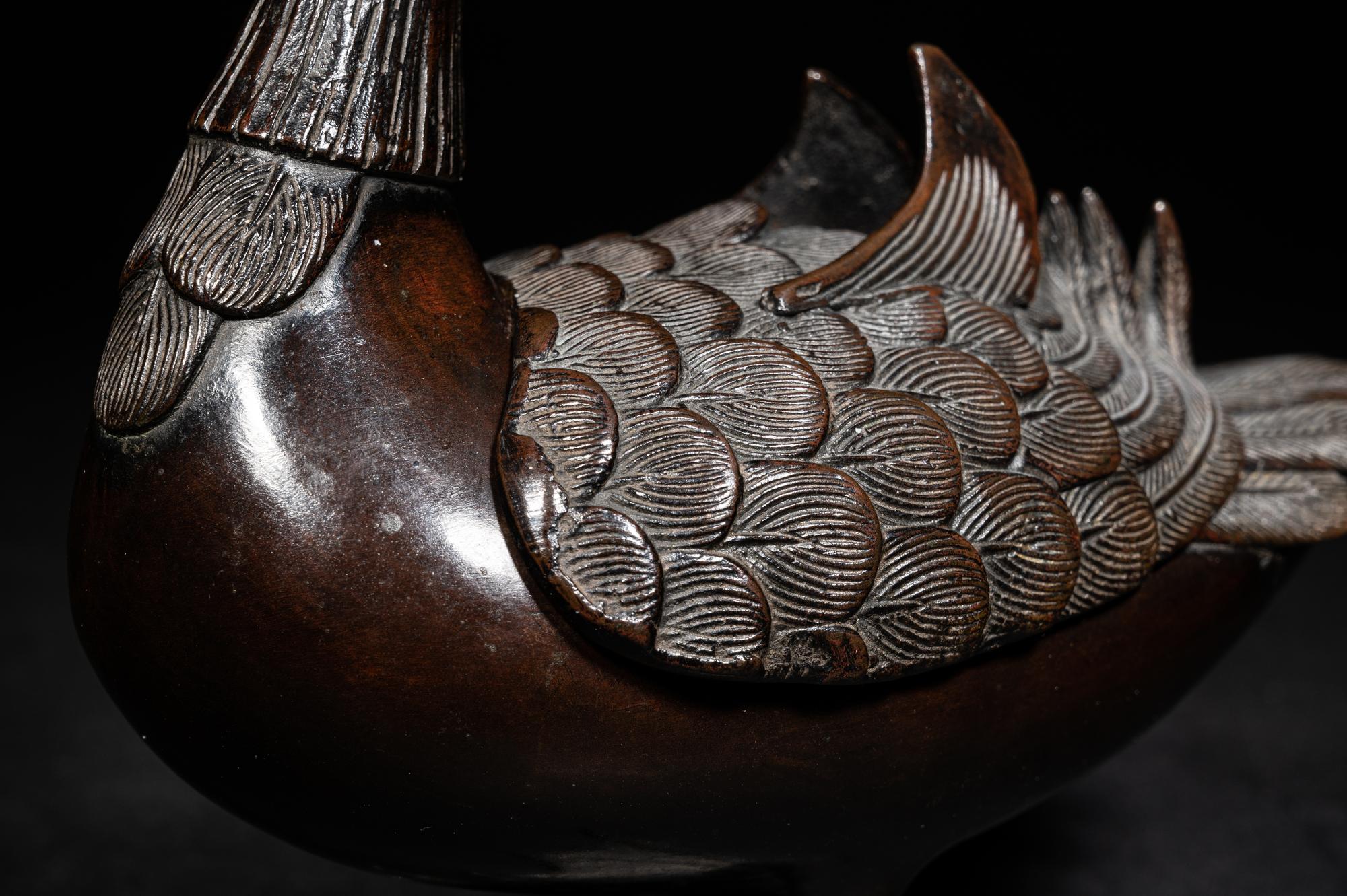 Two Japanese Bronze Incense Burners