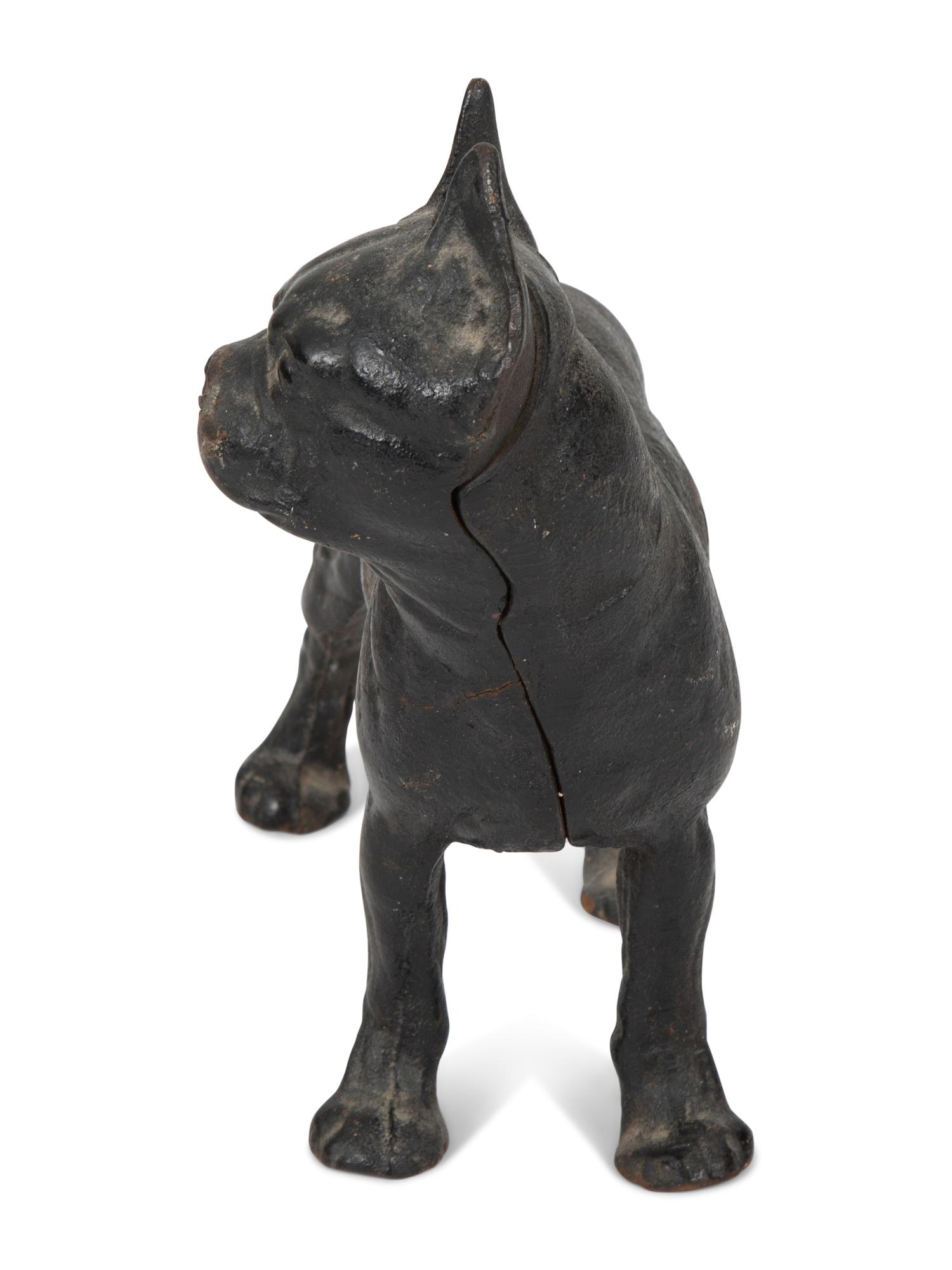 Two American Painted Iron Door Stops