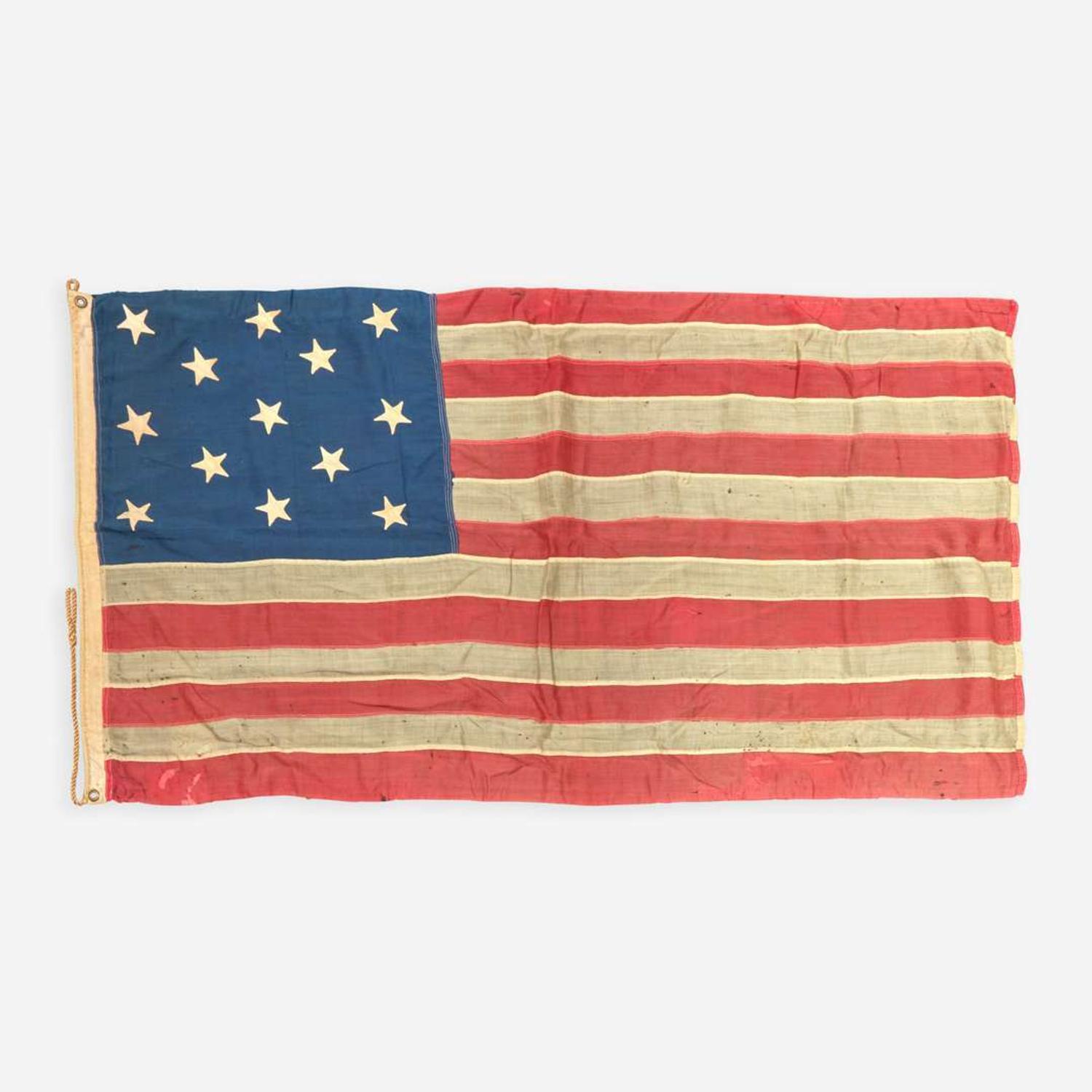 A 13-Star American National Civil War Era Flag 1861-1865