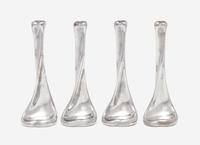 A Set of Four Tiffany and Co. Bone-Form Silver Candlesticks