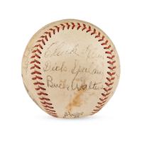 A 1936 Philadelphia Phillies Team Signed Autograph Baseball Featuring Chuck Klein (JSA Letter Of Authenticity)