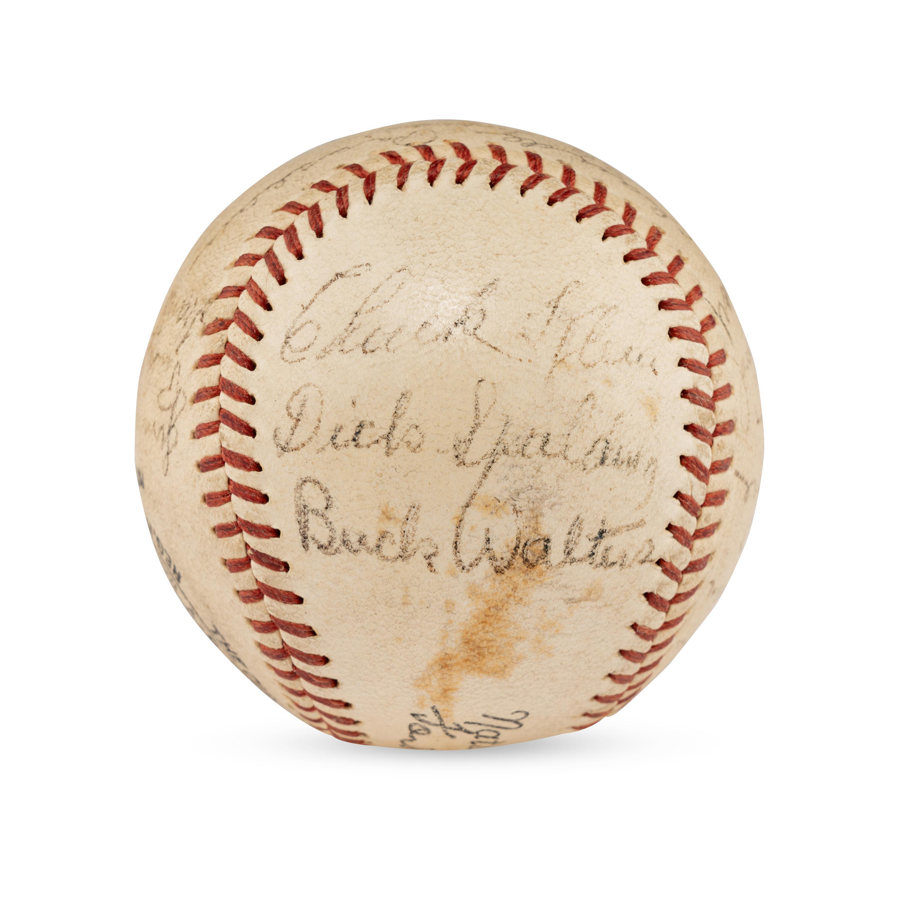 A 1936 Philadelphia Phillies Team Signed Autograph Baseball Featuring Chuck Klein (JSA Letter Of Authenticity)