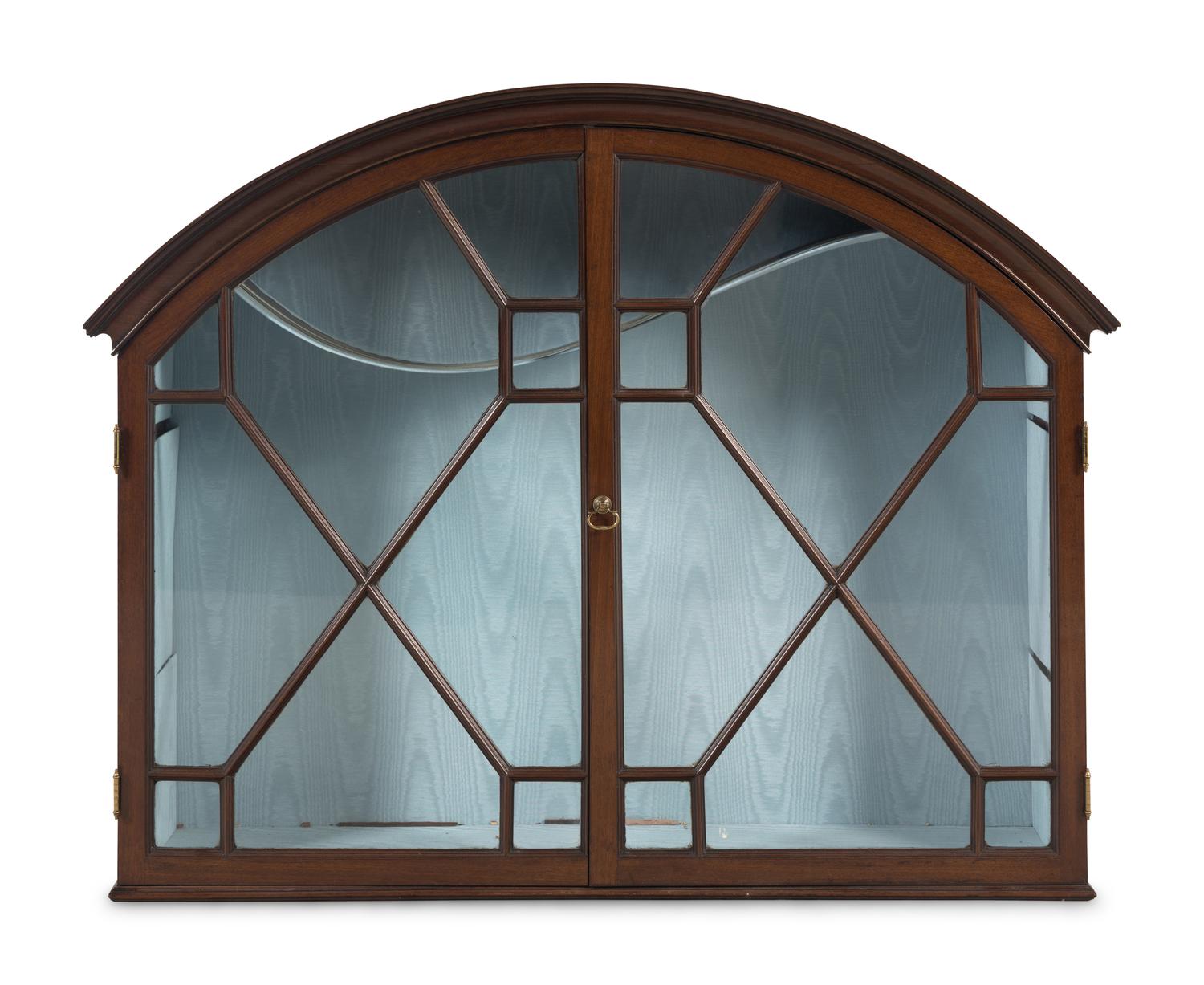 An English Mahogany Hanging Vitrine Cabinet